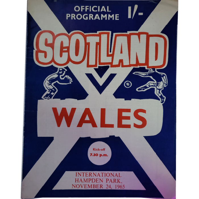 Scotland V Wales 1965 football programme