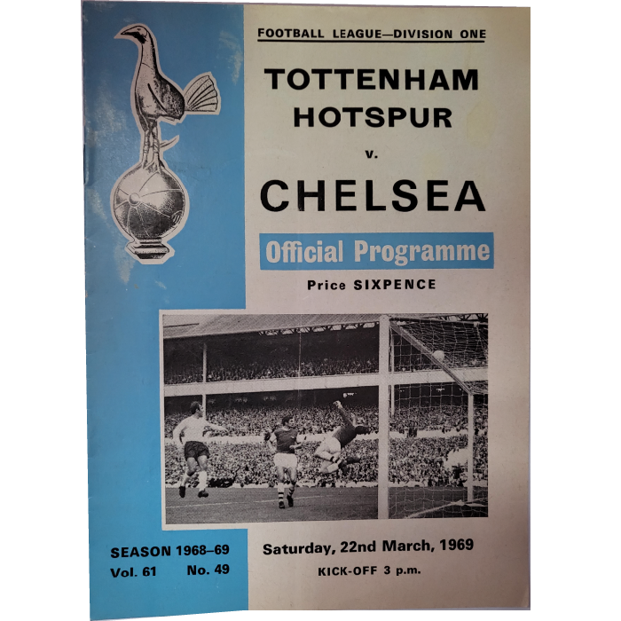 Spurs V Chelsea 1969 football programme