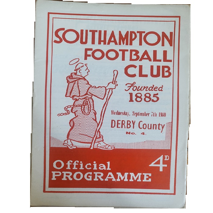 Southampton V Derby County 1960 football programme