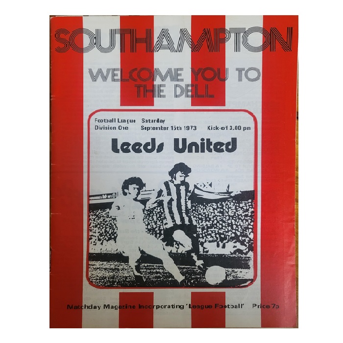 Southampton V Leeds Utd 1973 football programme