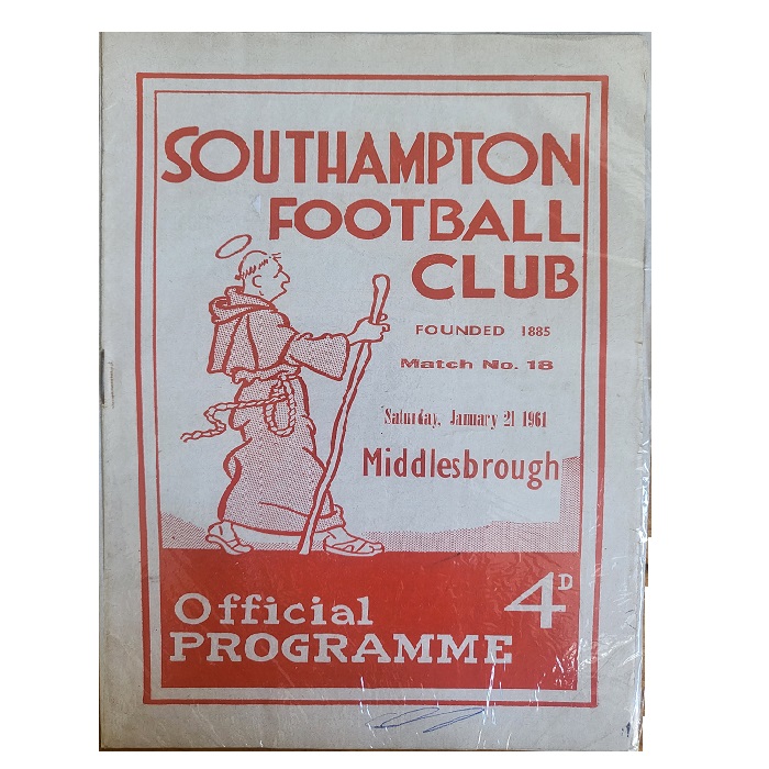 Southampton V Middlesbrough 1961 football programme