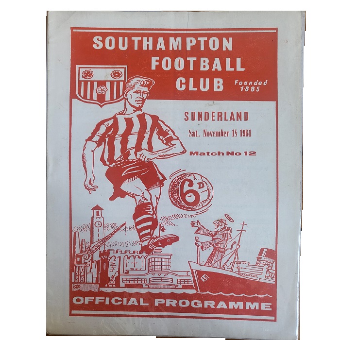 Southampton v Sunderland 1961 football programme